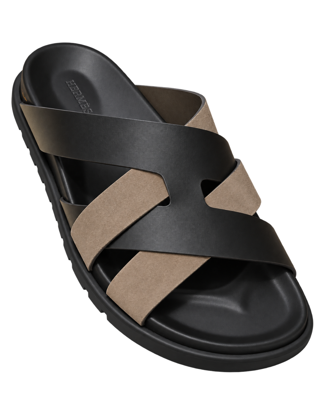 Kazimir Sandal Noir/Étoupe