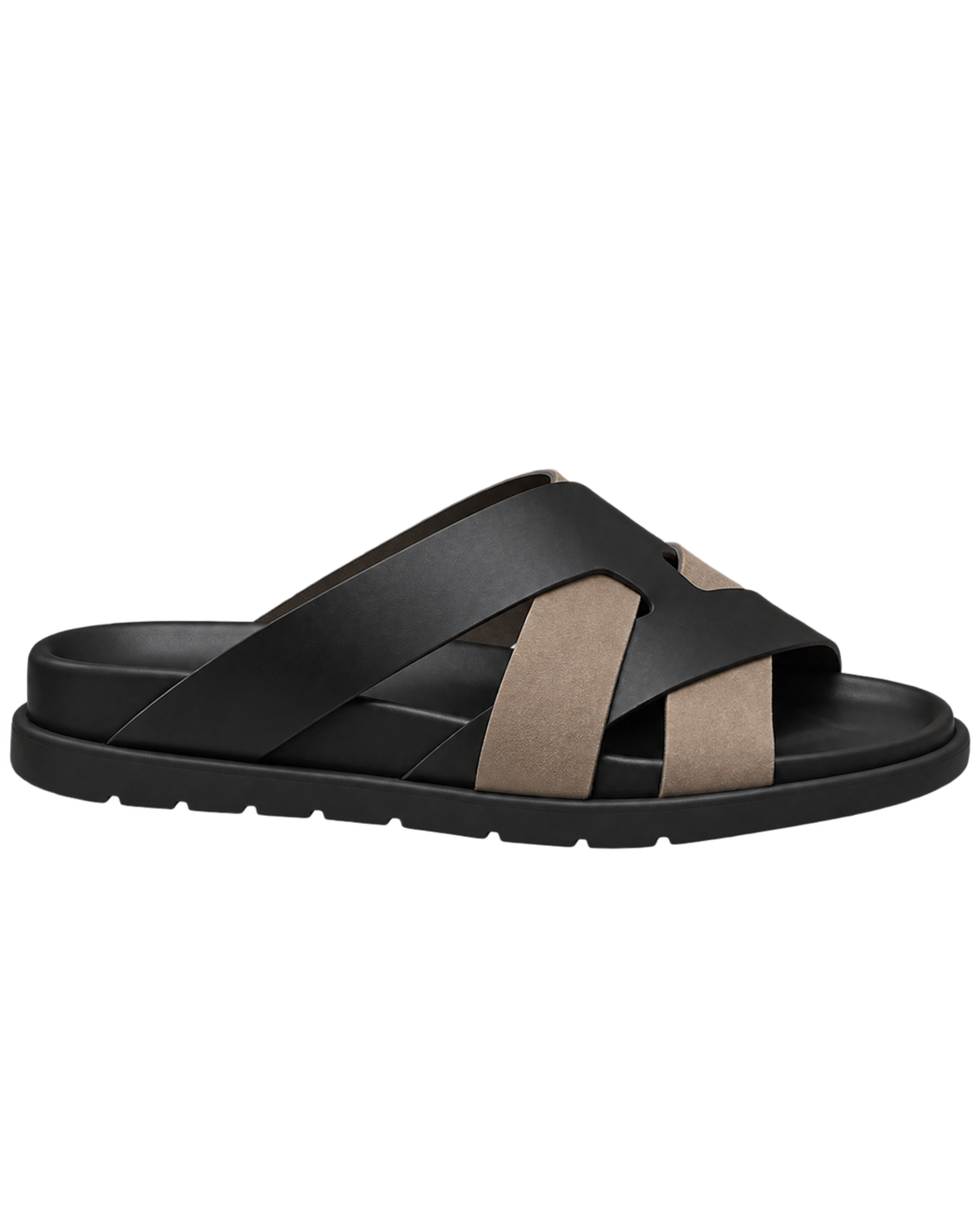 Kazimir Sandal Noir/Étoupe