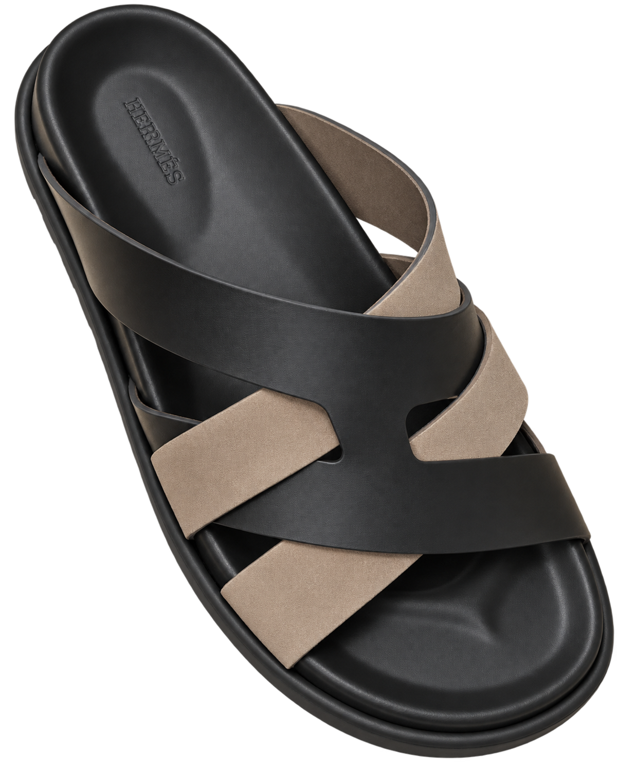 Kazimir Sandal Noir/Étoupe