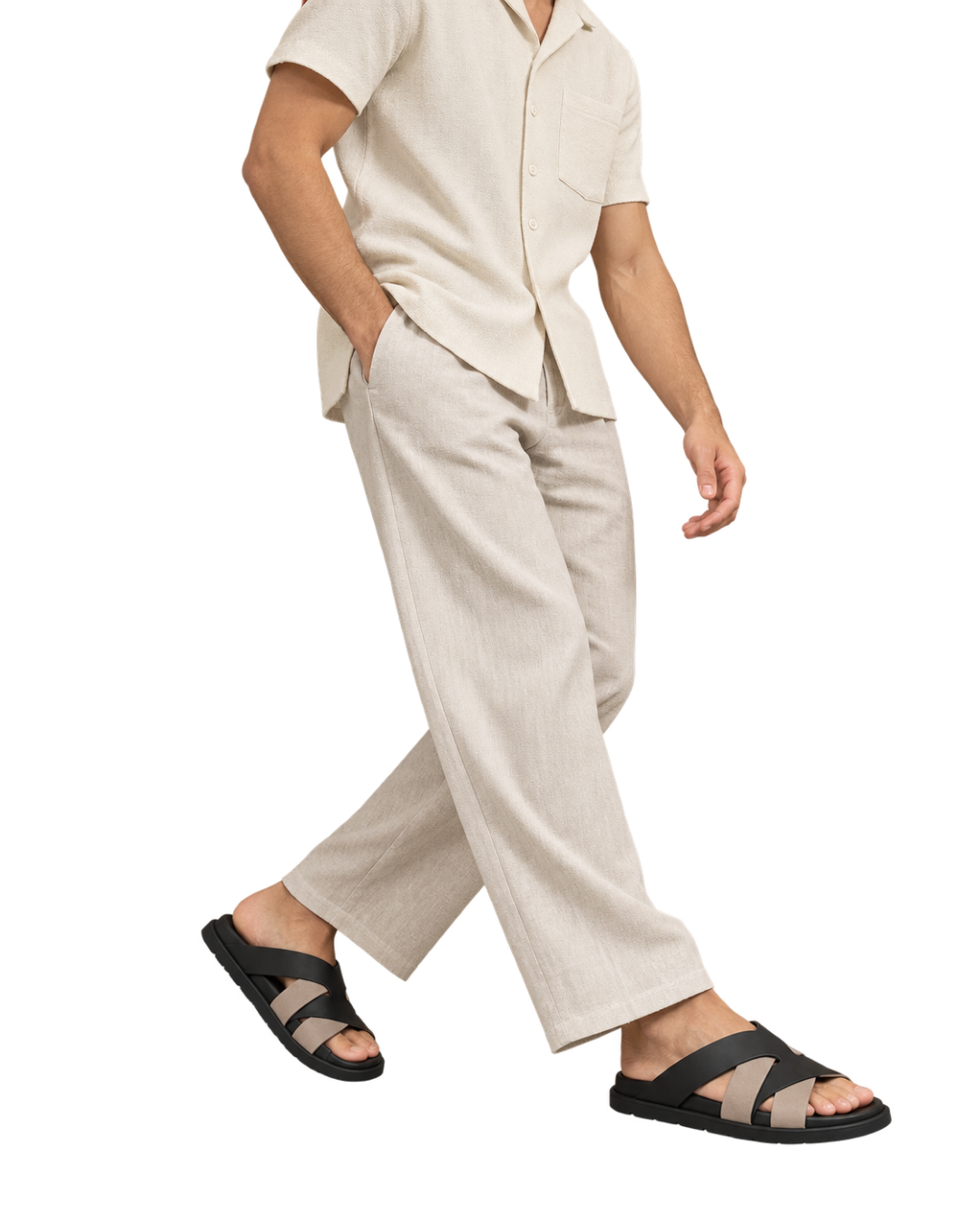 Kazimir Sandal Noir/Étoupe