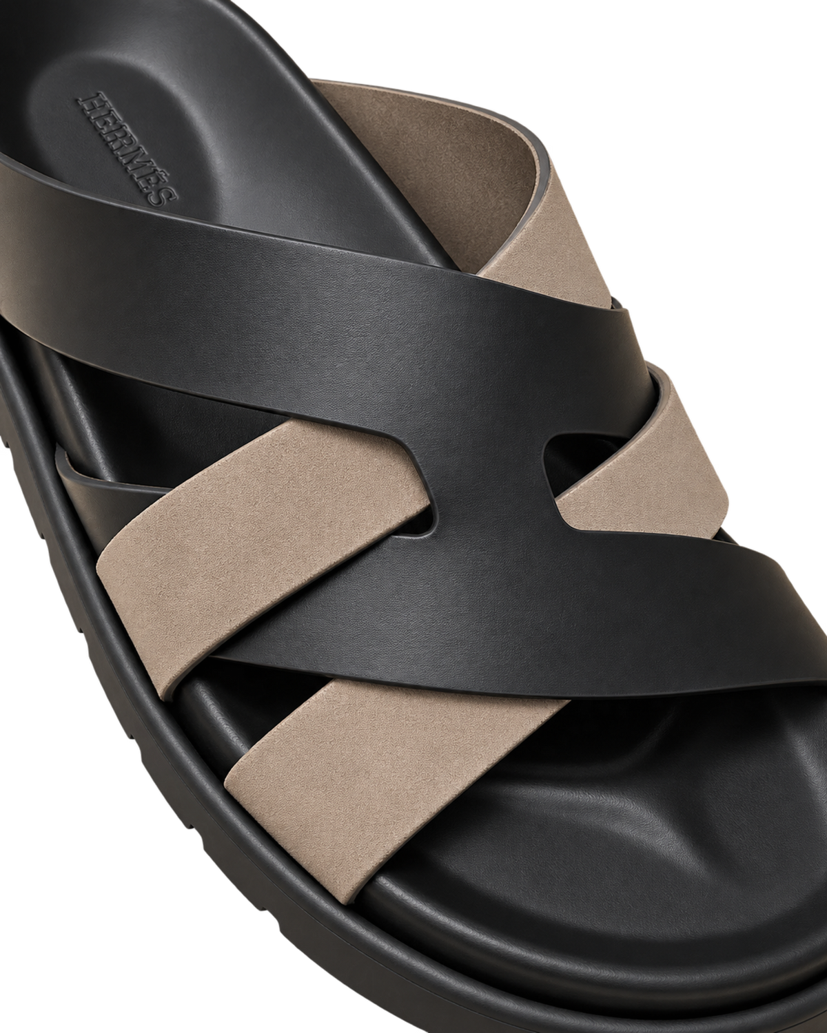Kazimir Sandal Noir/Étoupe