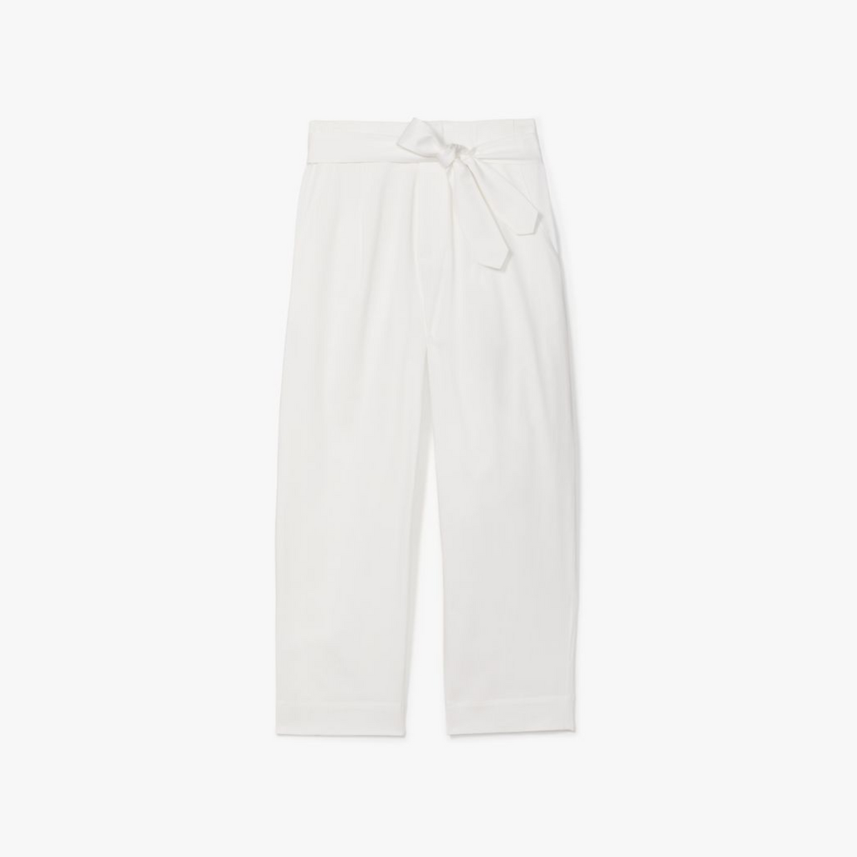 Tie-waist Poplin Pants