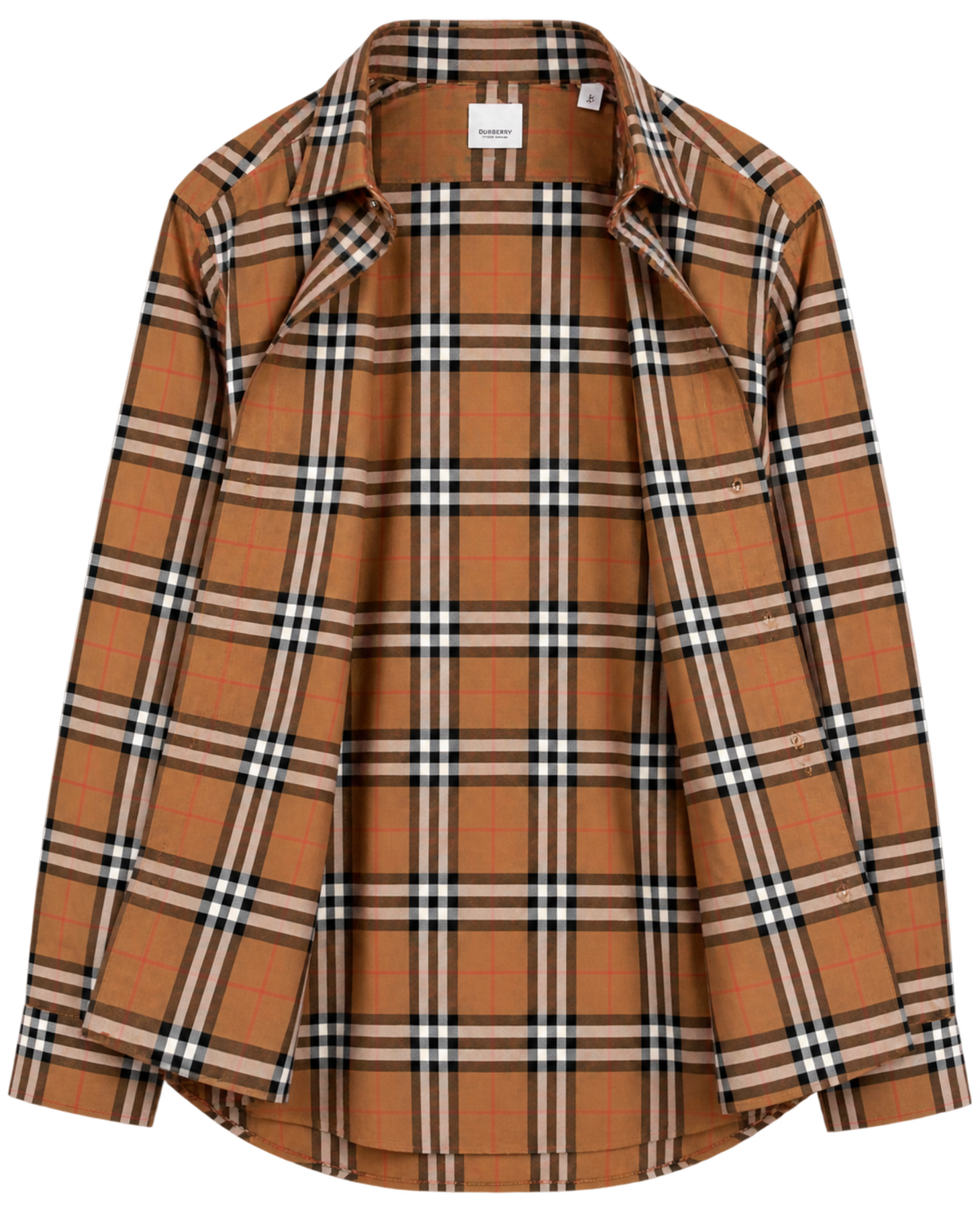 Kemeja BURBERRY SHEFFORD CHECK TAUPE BROWN LONG SHIRT