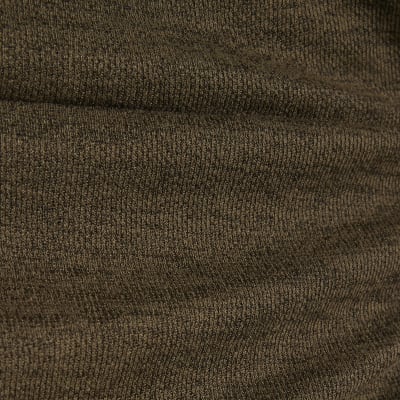 Khaki Banded Hem Drape Top