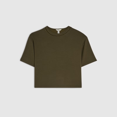 Khaki Premium Whipstitch T-Shirt