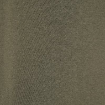Khaki Short Sleeve Cotton Fitted Top