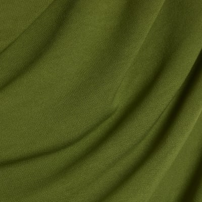 Khaki Short Sleeve Drape Off Shoulder Top