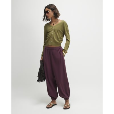 Khaki V Neck Cardigan