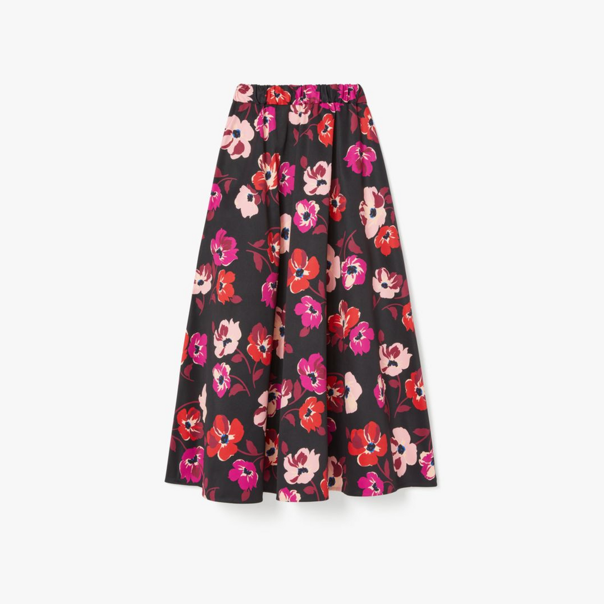 Fall Poppies Midi Skirt