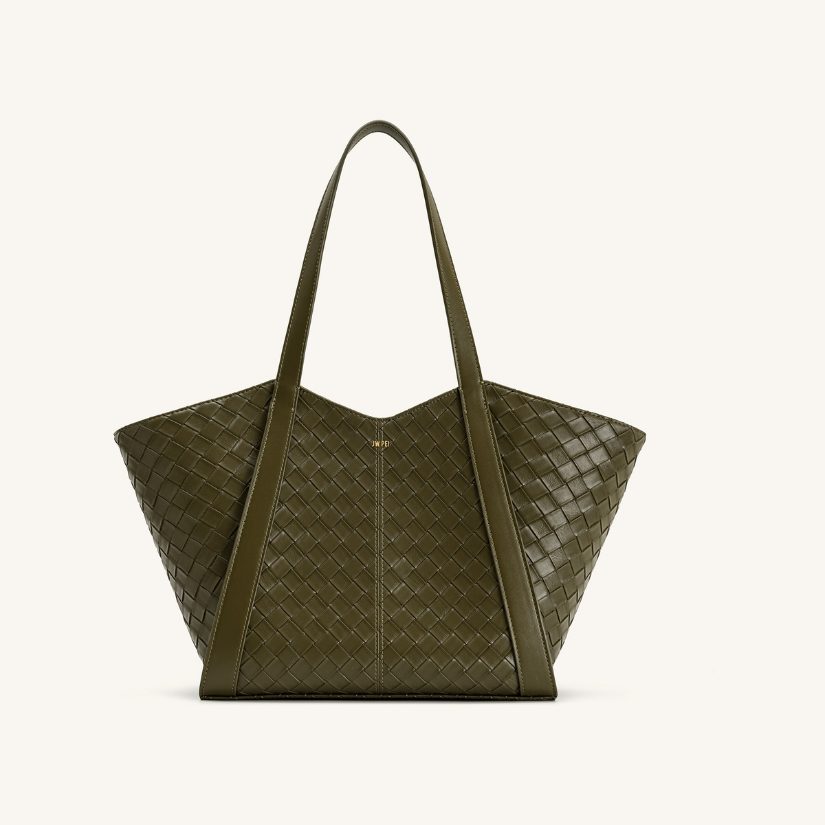 Kiana Large Capacity Weave Texture Tote Bag - Dark Olive