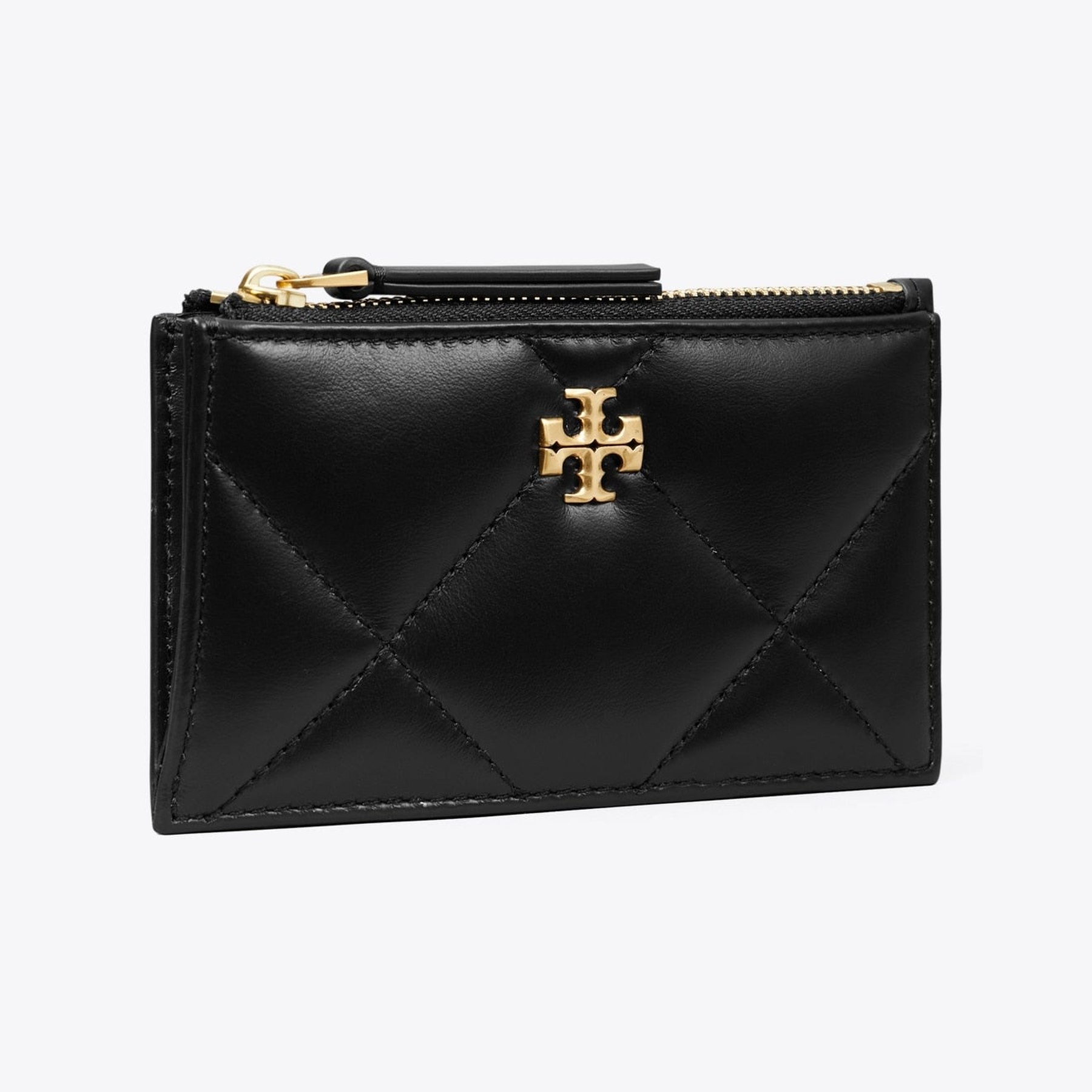 Kira Diamond Quilt Zip Card Case