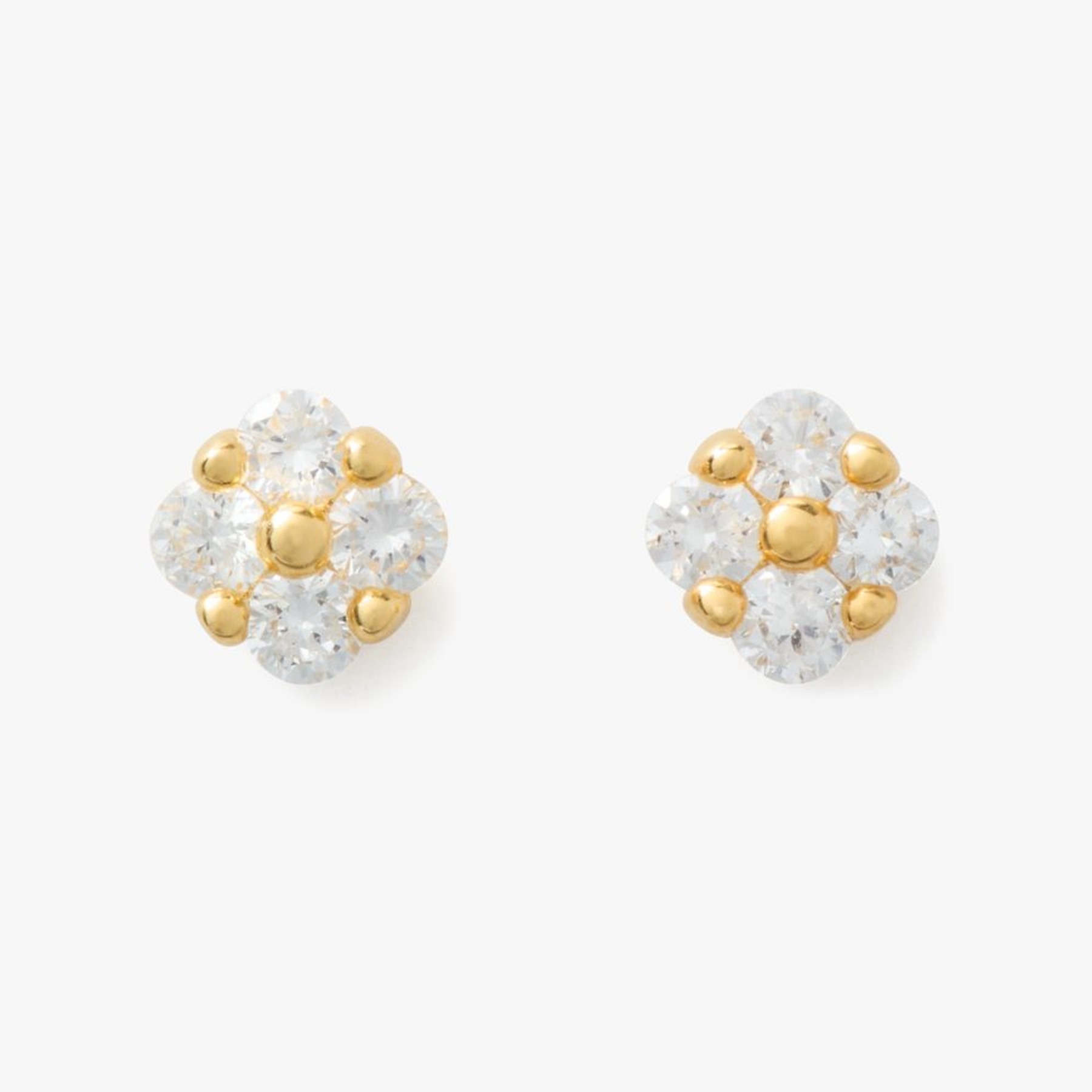Kate Spade Fine Time To Shine Diamond Flower Studs