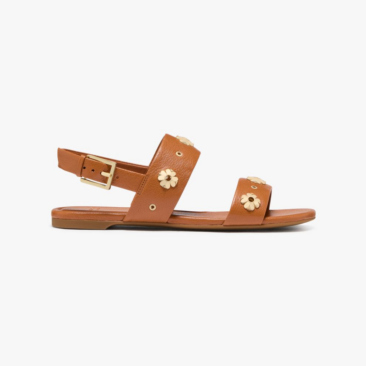 Spade Flower Stud Flat Sandals