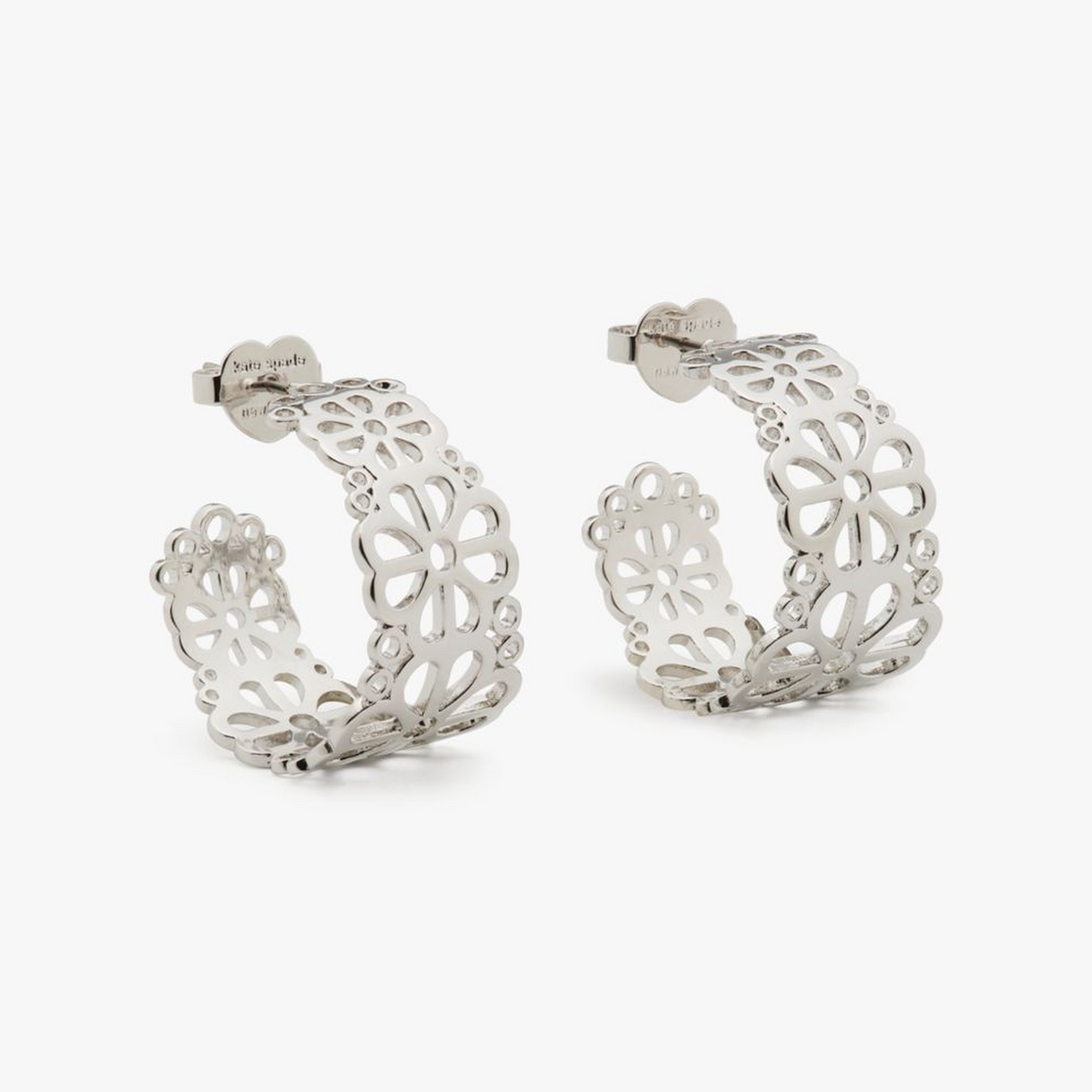Spade Flower Lace Hoops