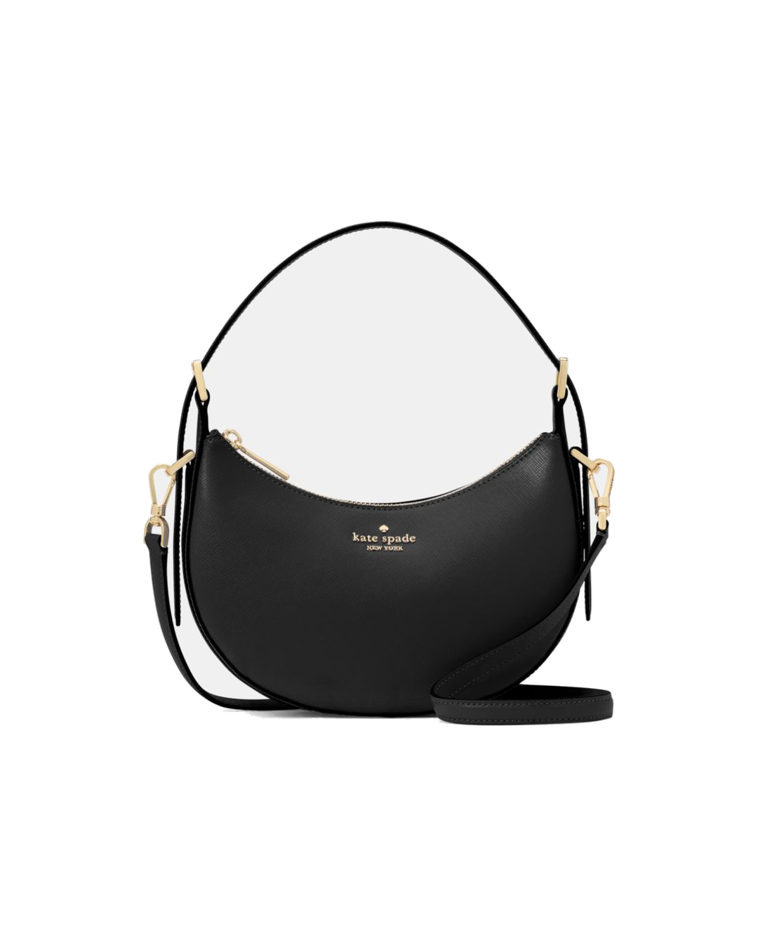 Nova Mirror Metallic Small Crescent Shoulder Bag