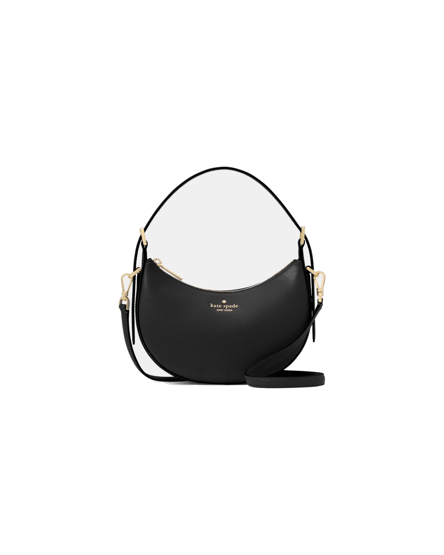 Nova Mirror Metallic Small Crescent Shoulder Bag