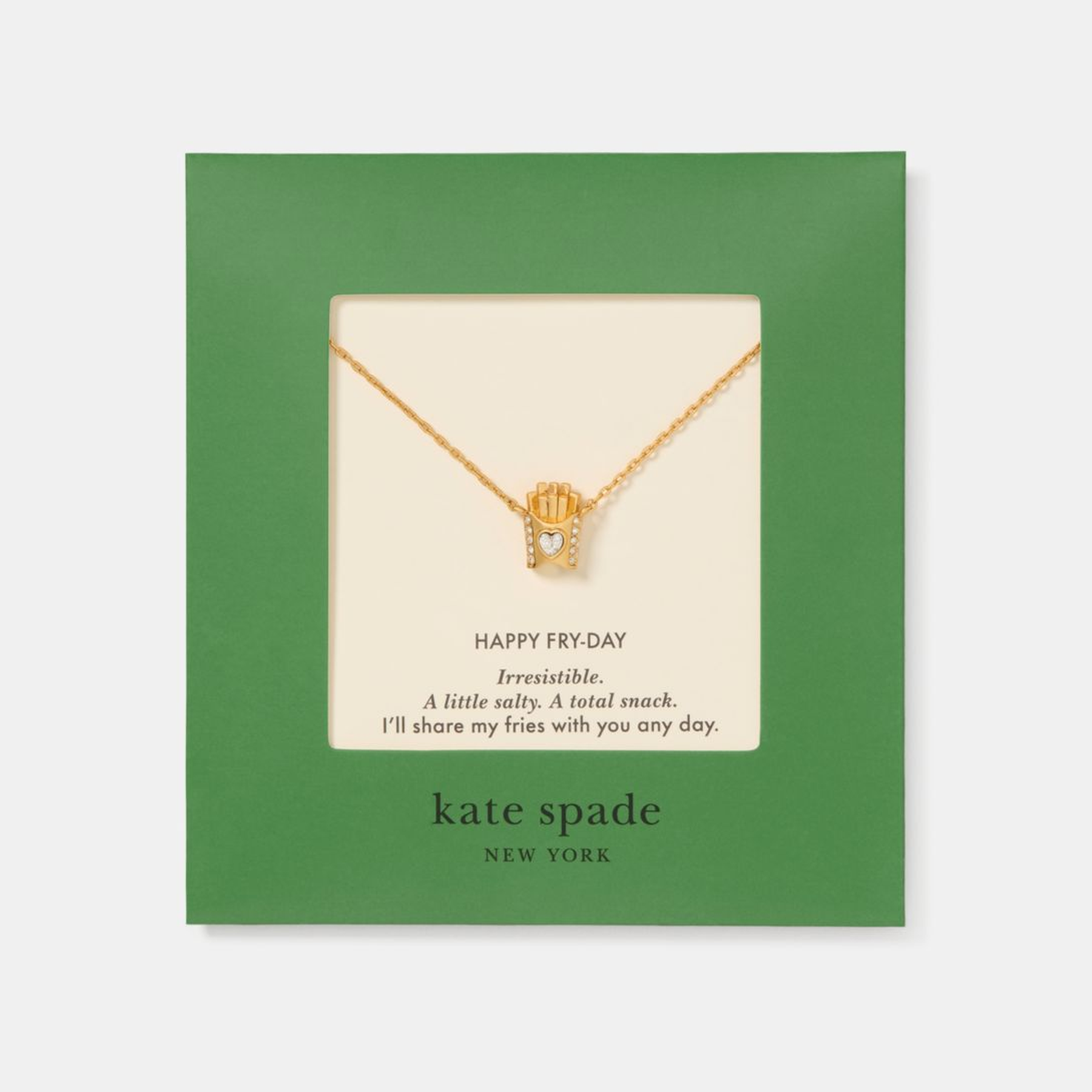 Happy Fry-day Carded Pendant