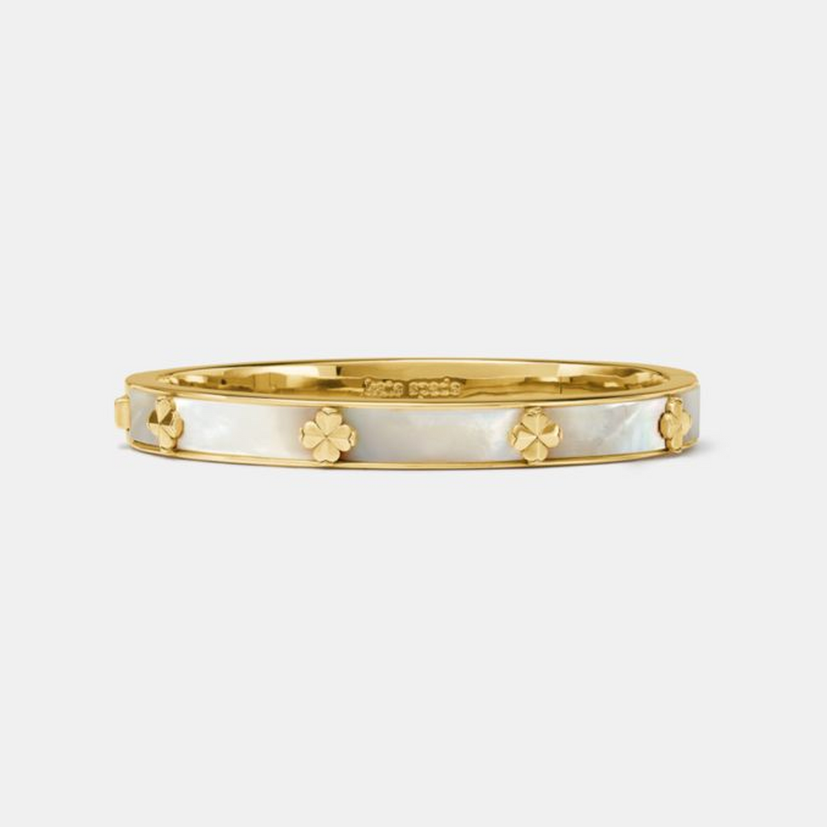 Spade Flower Hinged Bangle