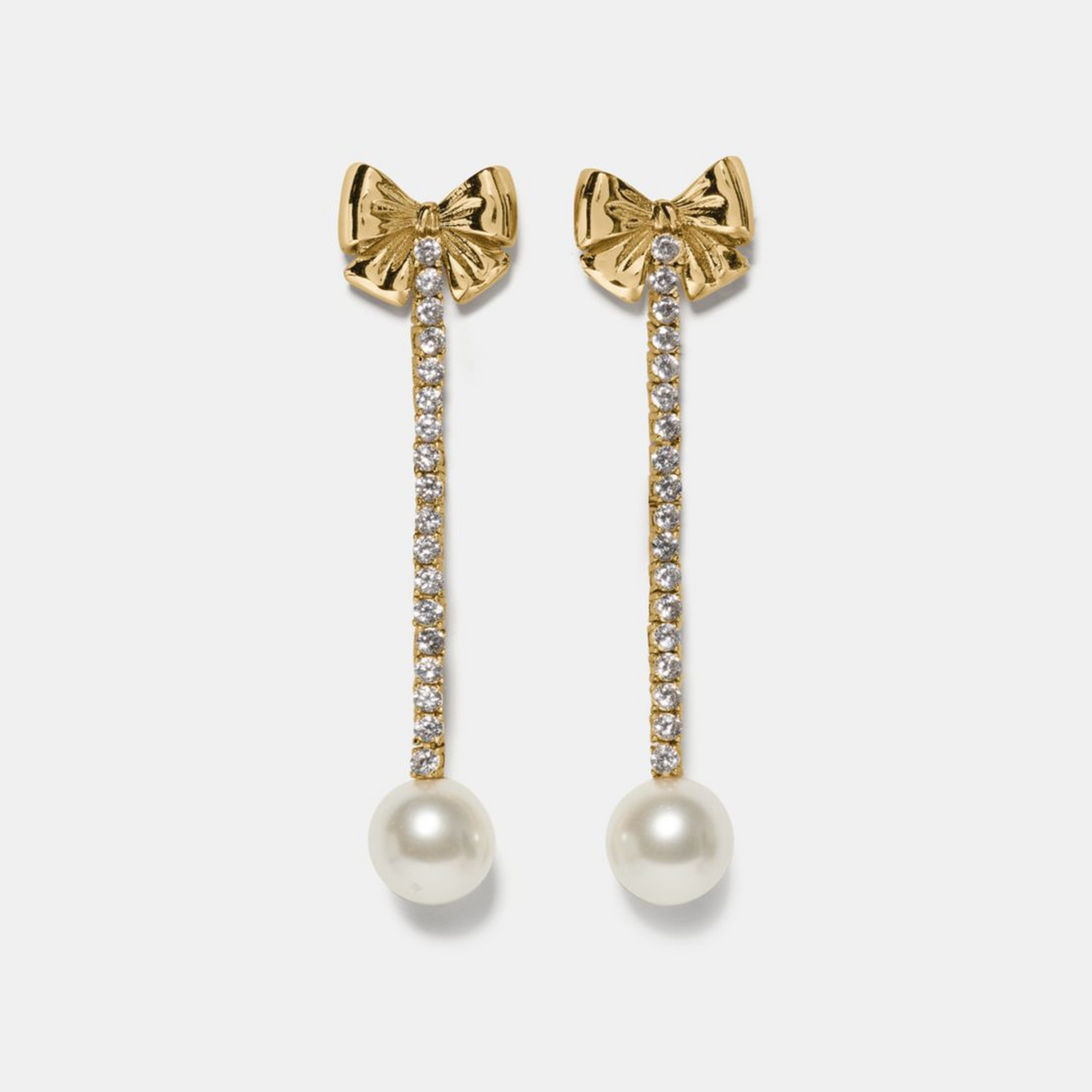 Bling And Bows Linear Earring