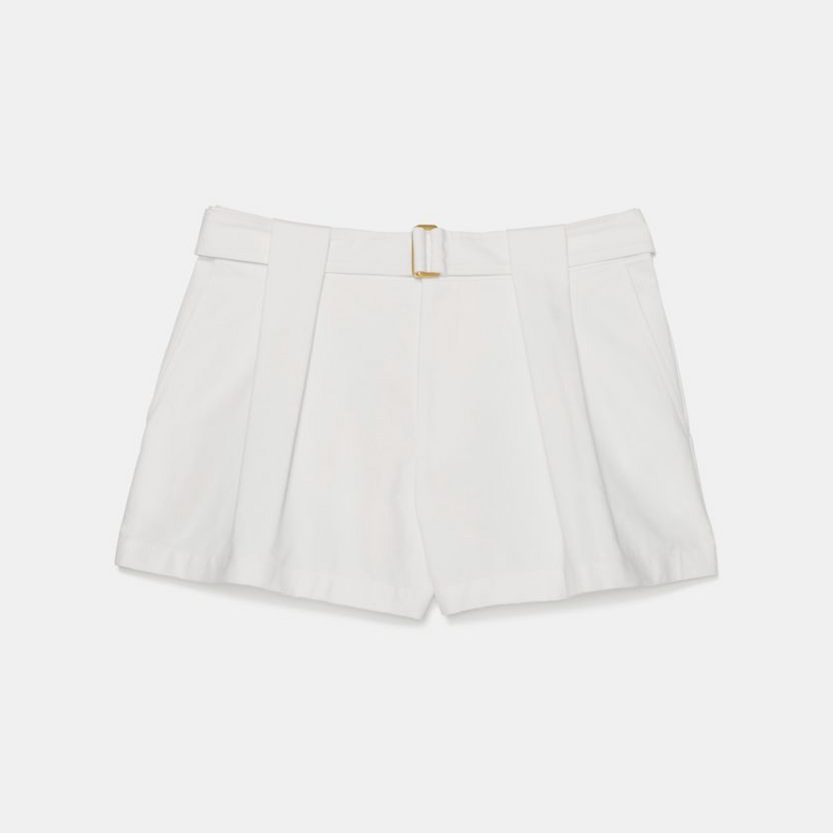 Belted Pleated Shorts