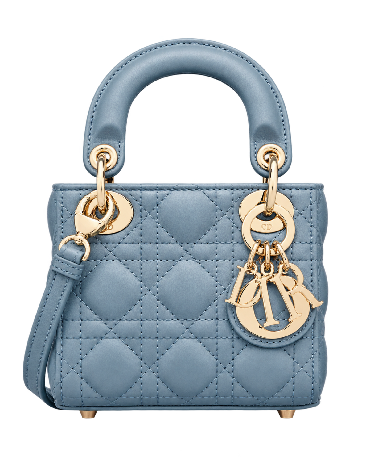 Lady Dior Micro Bag Cloud Blue Cannage Lambskin