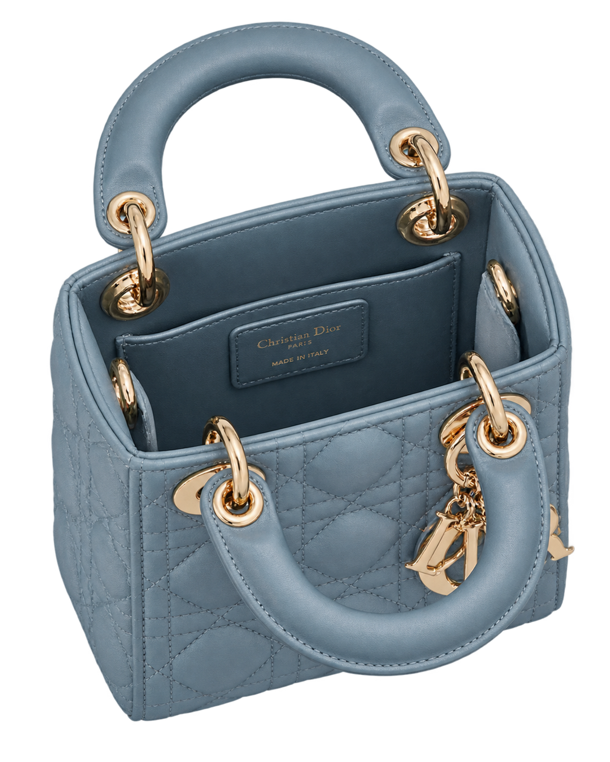 Lady Dior Micro Bag Cloud Blue Cannage Lambskin