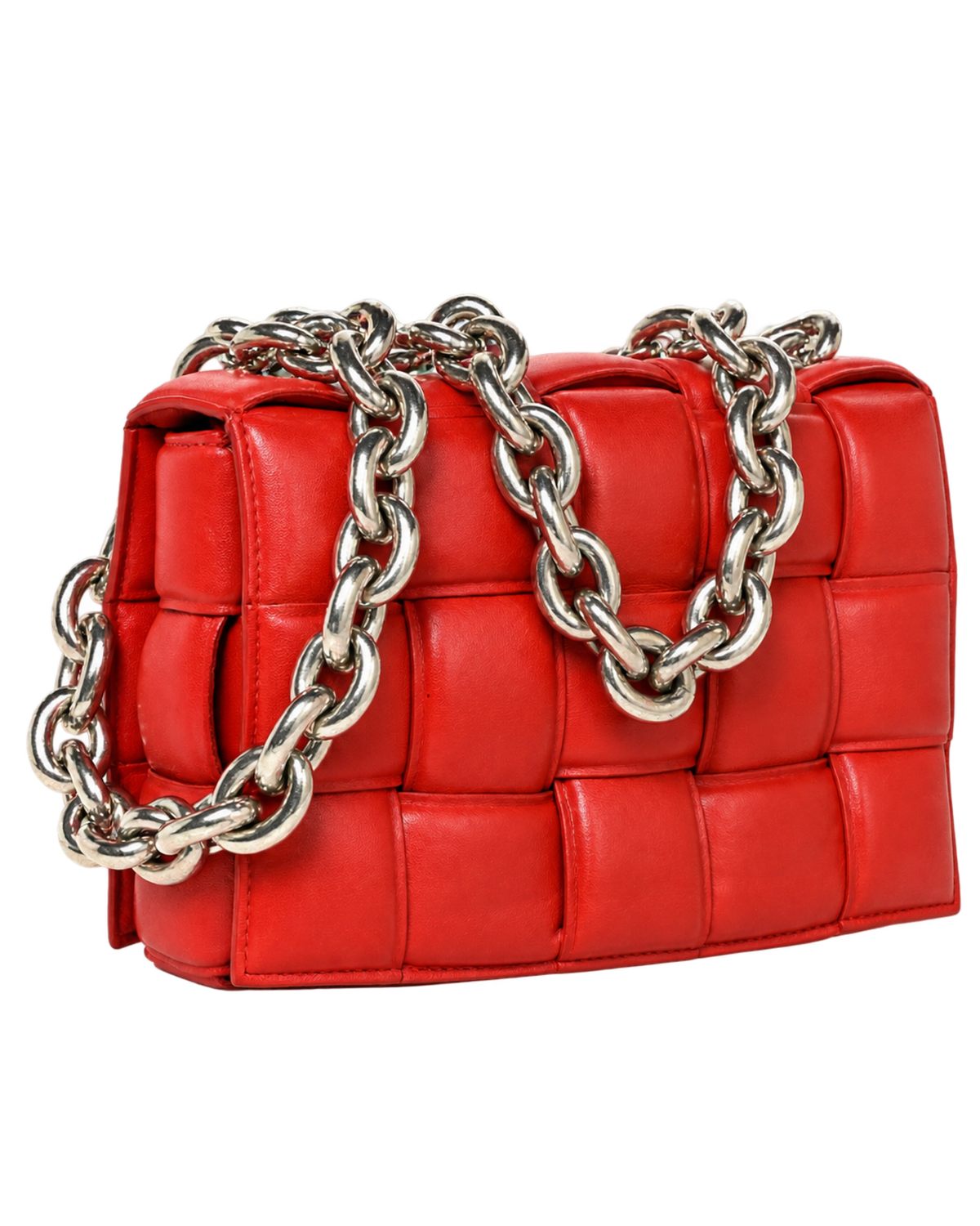Lambskin Maxi Intreccio Padded Chain Cassette Crossbody Bag Nail Polish