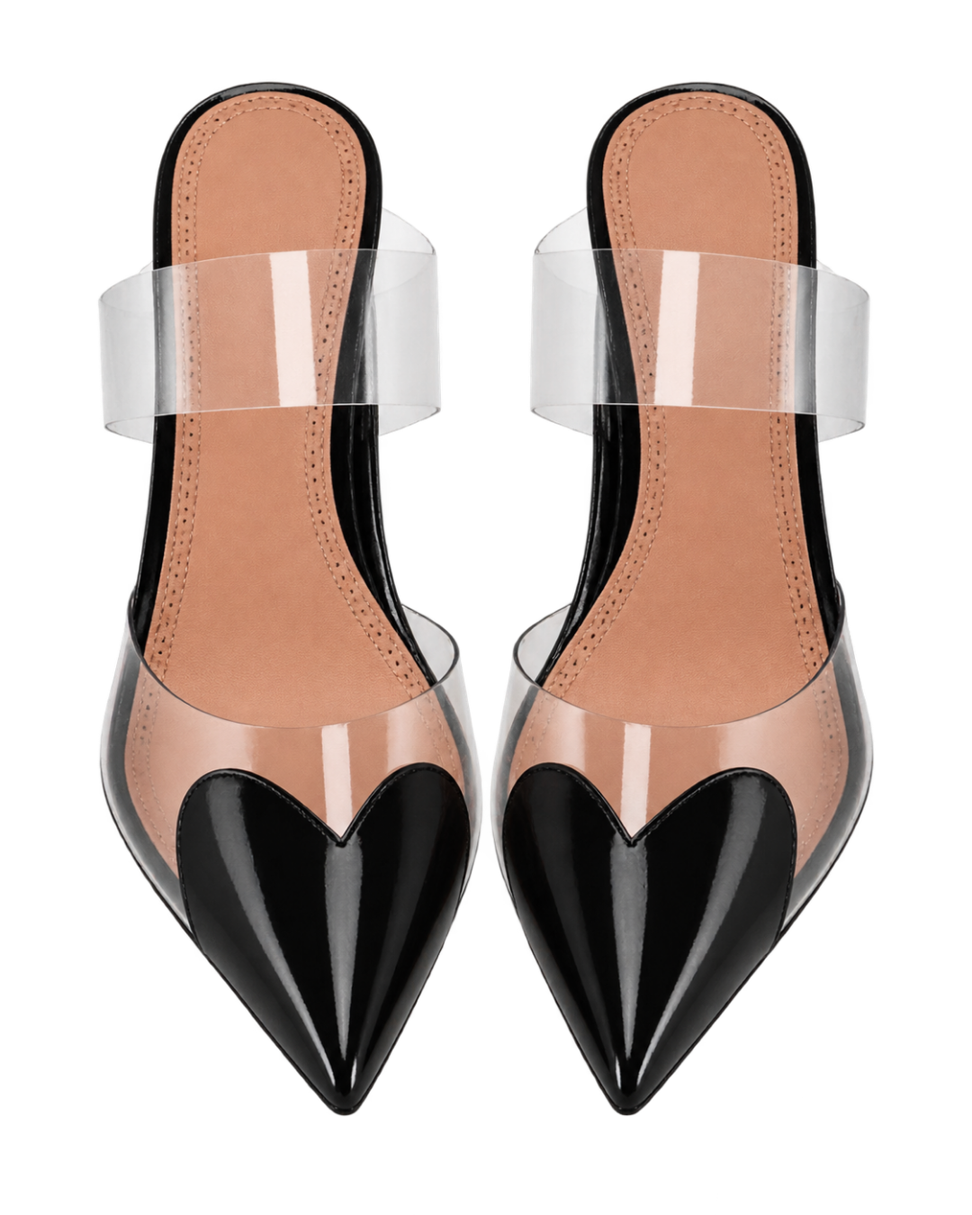 LE COEUR WEDGE MULES IN PATENT LEATHER