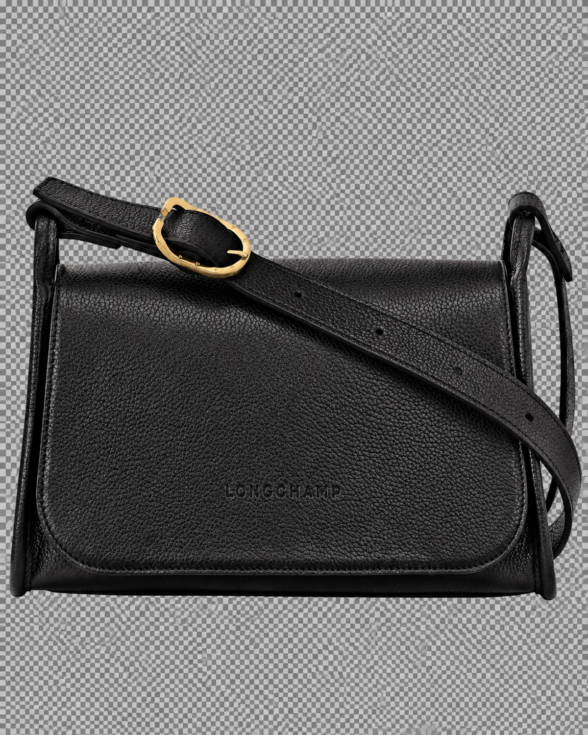 Le Foulonné M Crossbody bag Black - Leather
