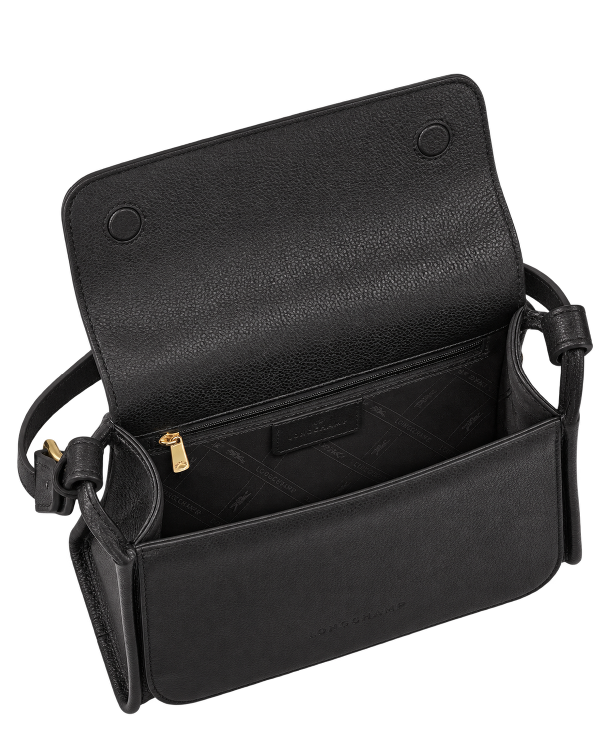 Le Foulonné M Crossbody bag Black - Leather