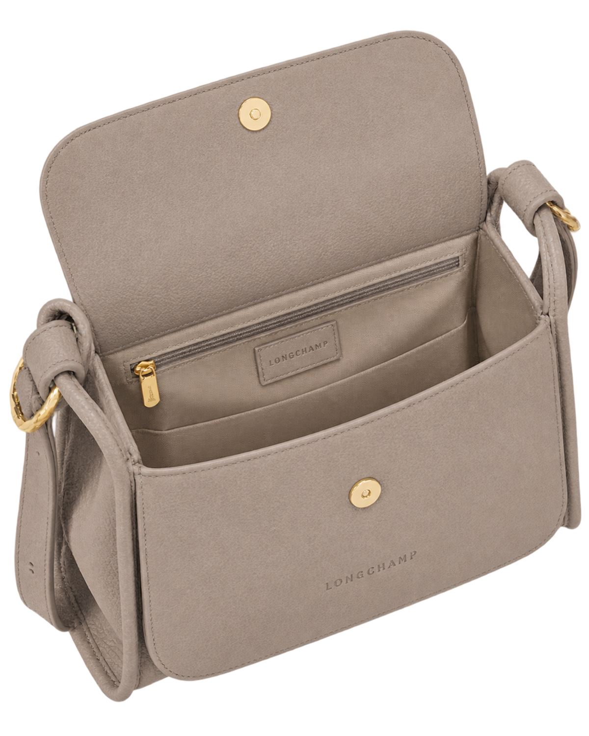 Le Foulonné M Crossbody bag Turtledove - Leather