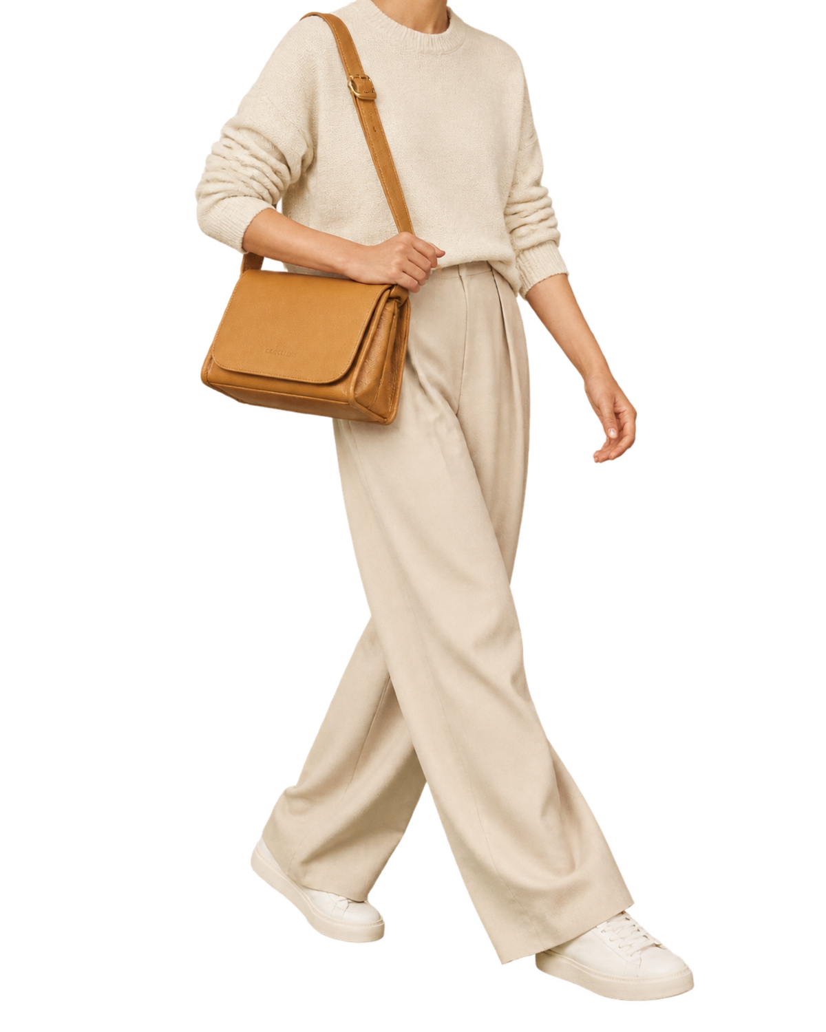 Le Foulonné M Crossbody bag Walnut - Leather