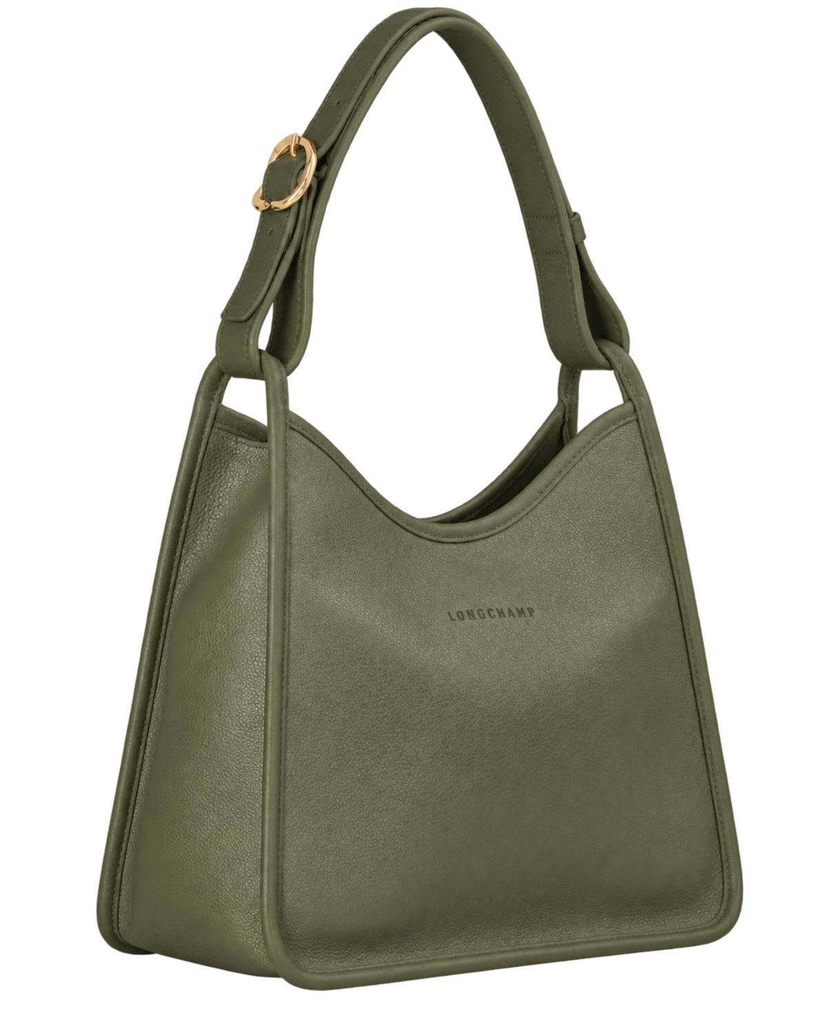 Le Foulonné M Hobo bag Khaki - Leather