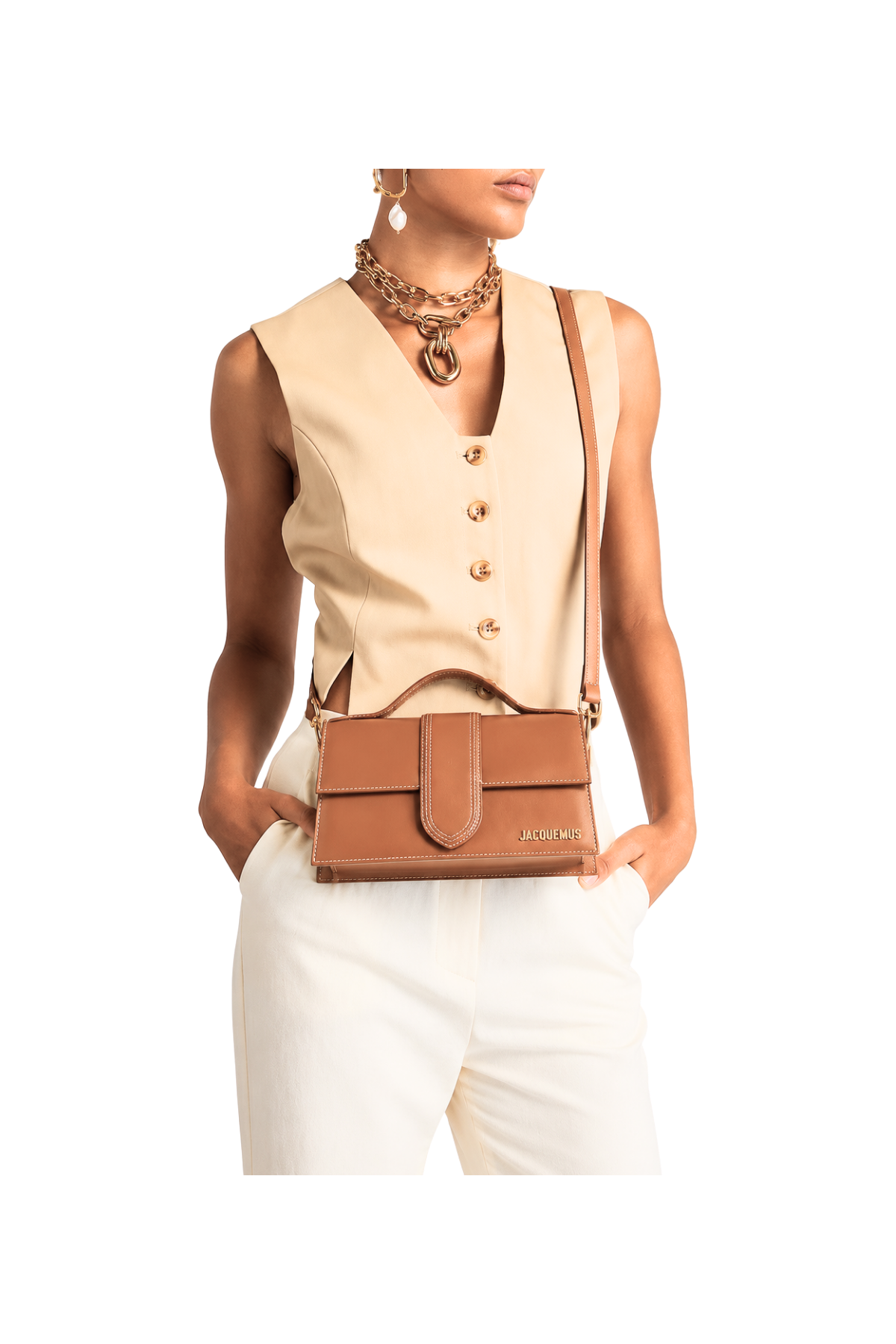 Le Grand Bambino Light Brown - White Stitching
