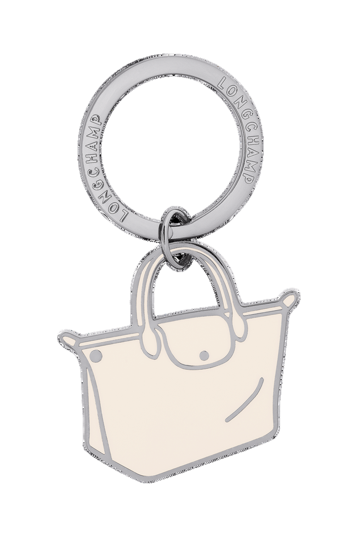 Le Pliage Key rings Ecru - Metal