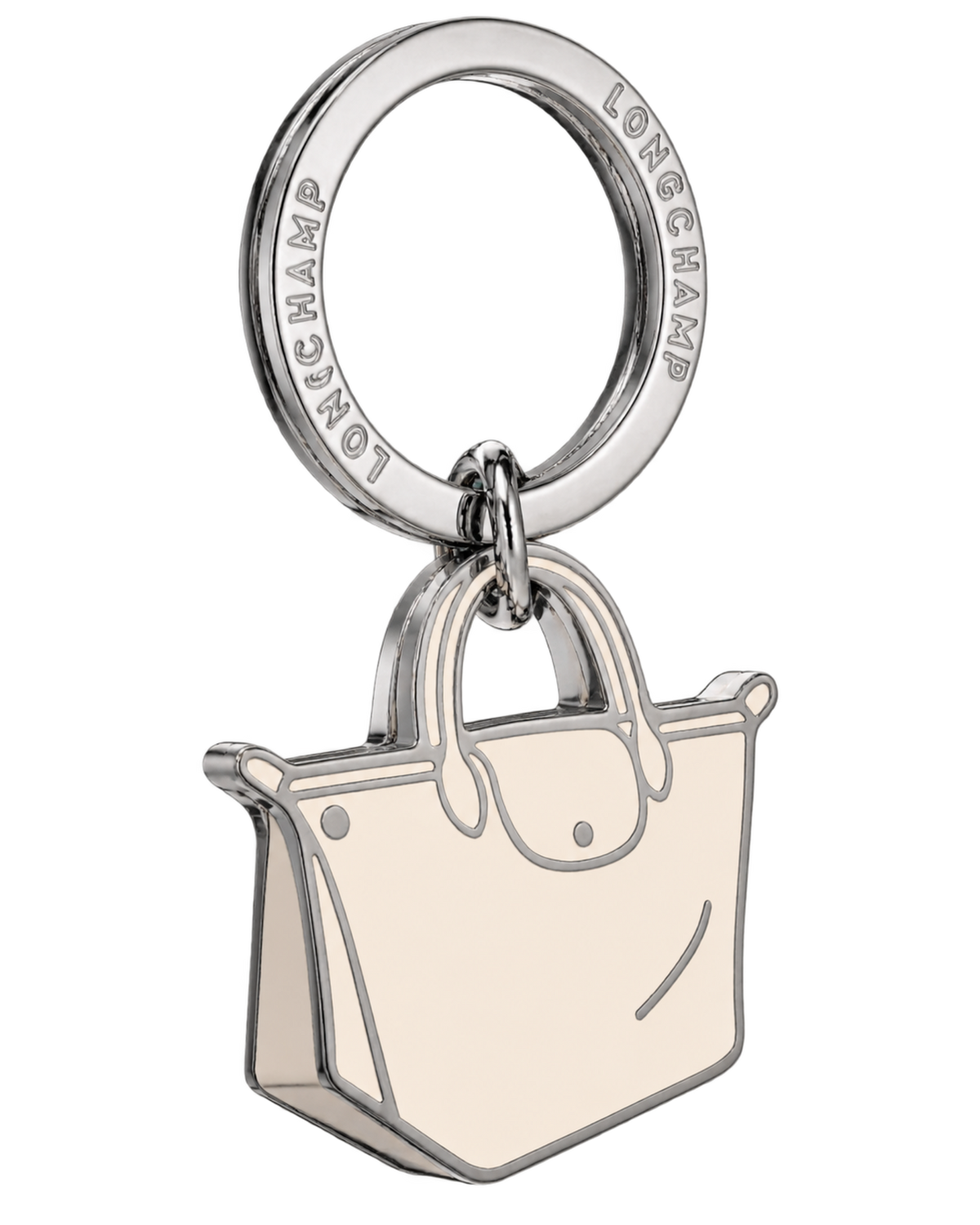 Le Pliage Key rings Ecru - Metal