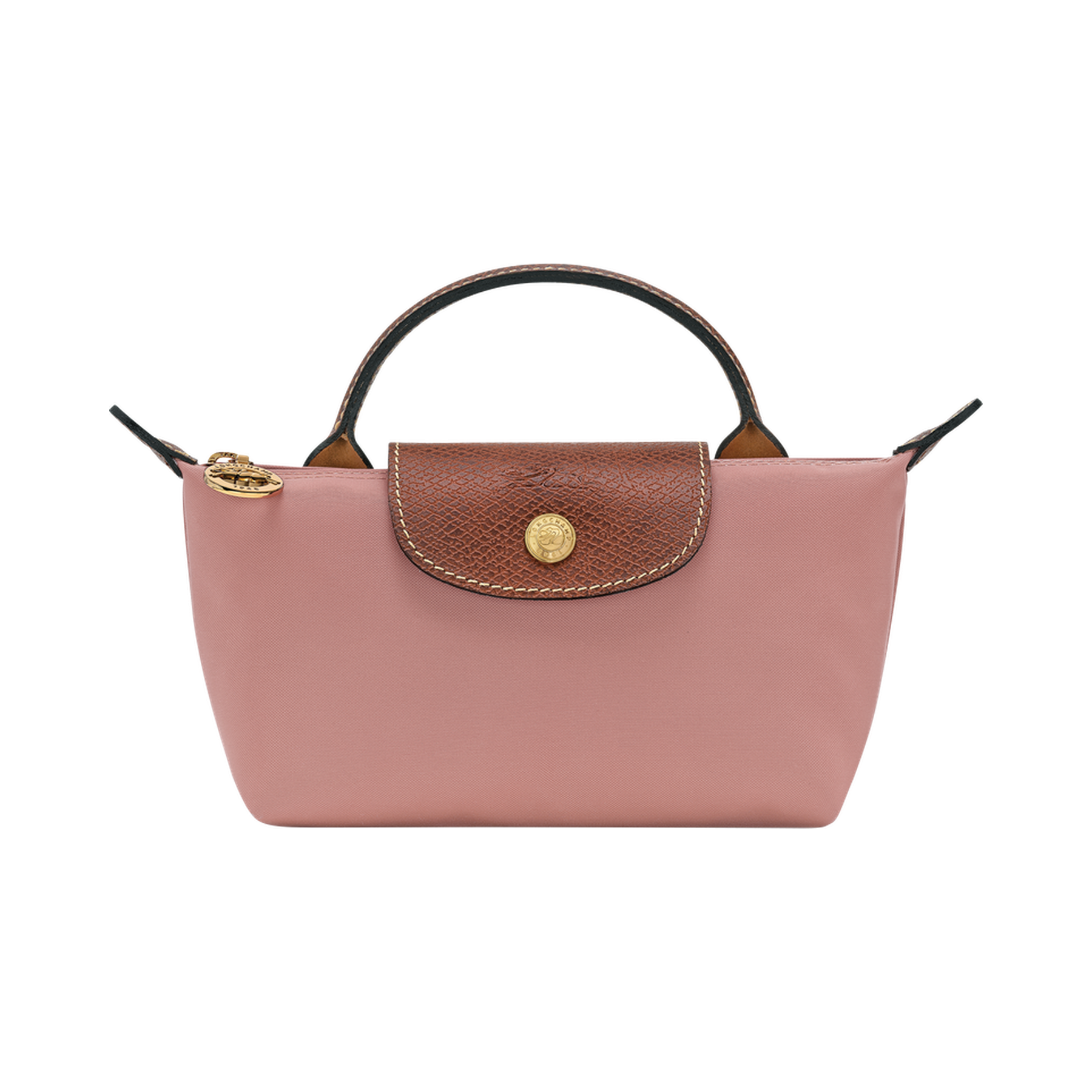 Le Pliage Original Pouch with handle Pink Tea - Recycled canvas
