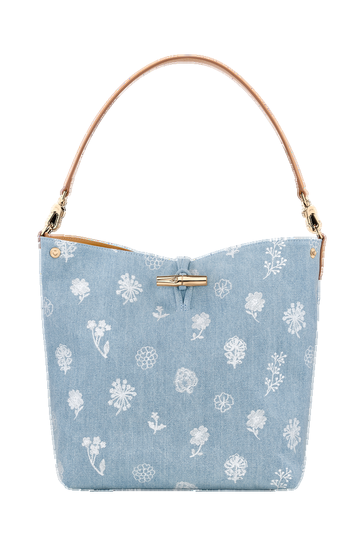 Le Roseau M Hobo bag Sky Blue - Canvas
