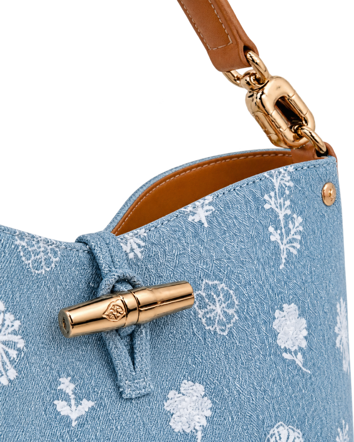 Le Roseau M Hobo bag Sky Blue - Canvas
