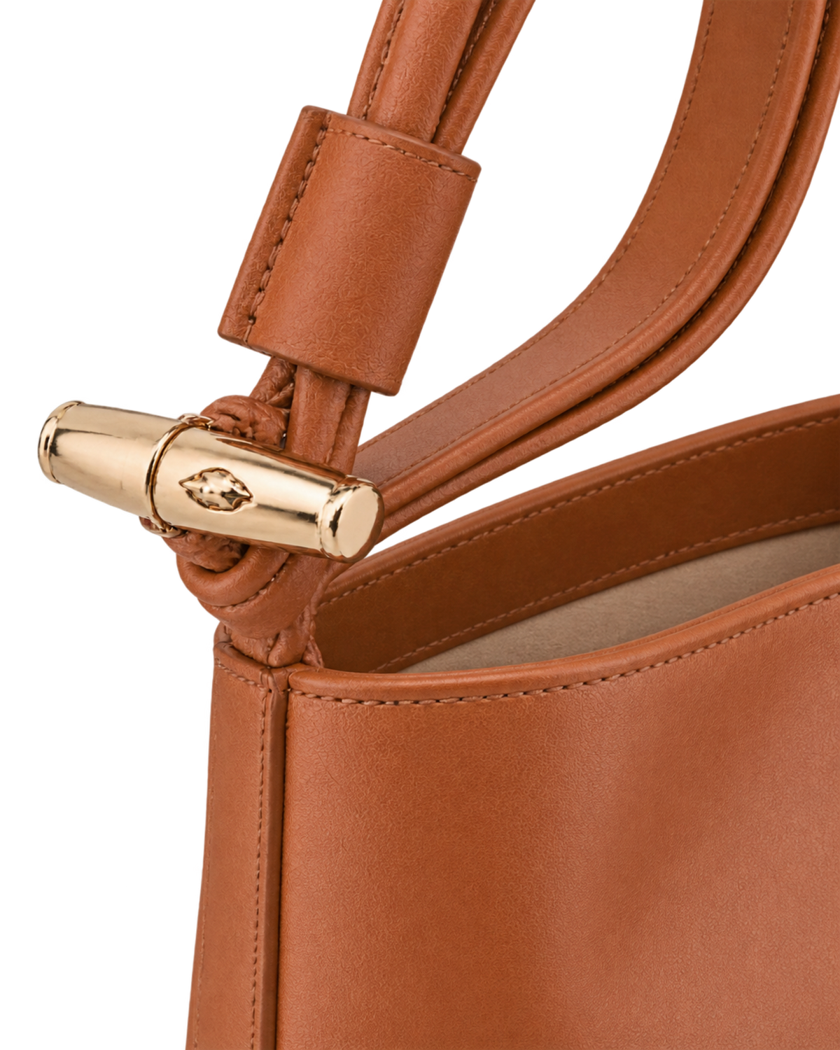 Le Roseau S Crossbody bag Bark - Leather