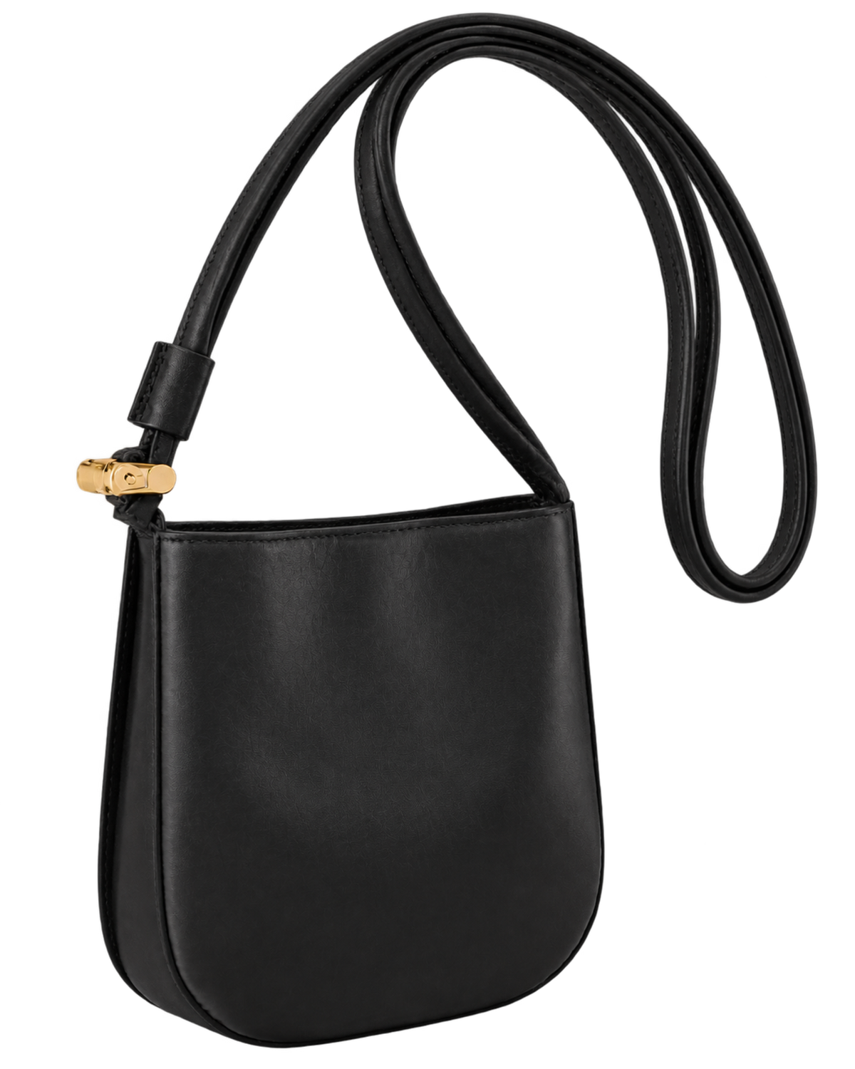 Le Roseau S Crossbody bag Black - Leather