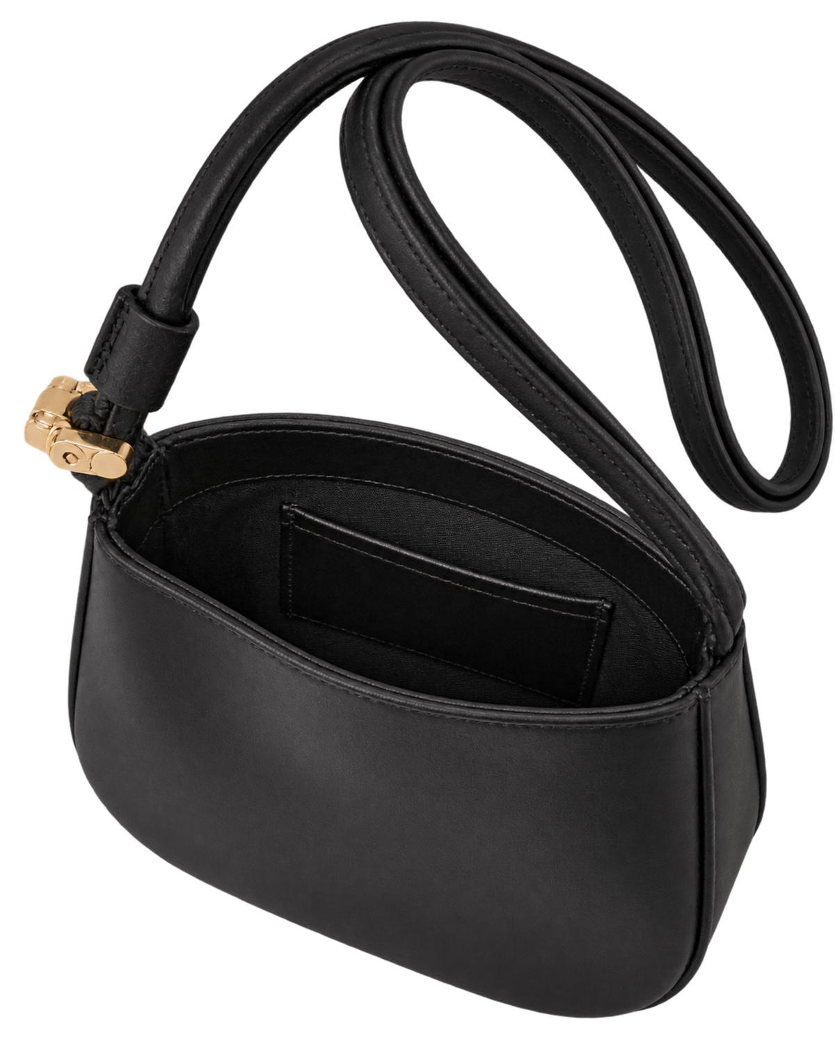 Le Roseau S Crossbody bag Black - Leather