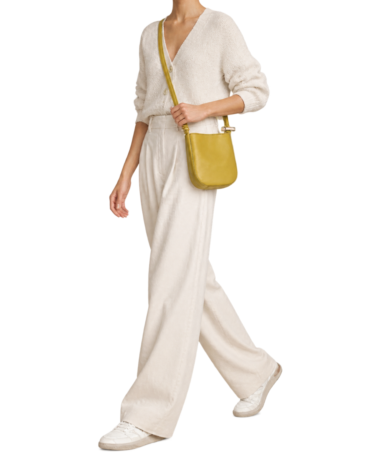 Le Roseau S Crossbody bag Ginger - Leather