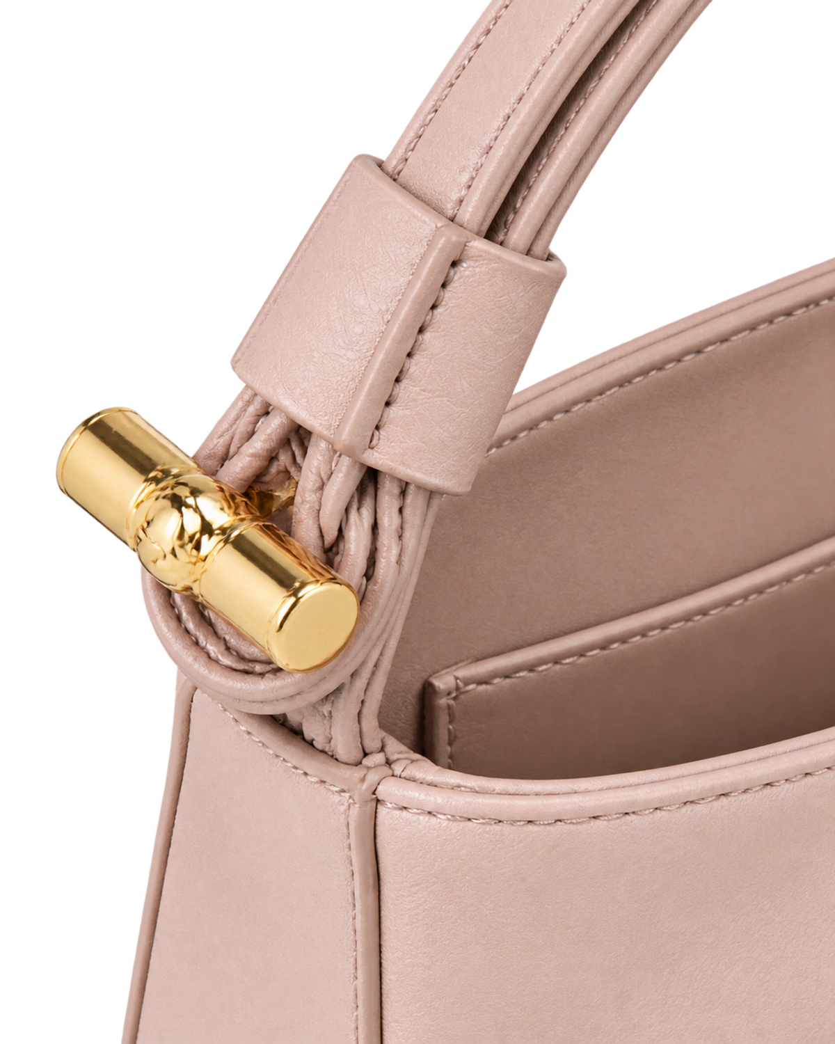 Le Roseau S Crossbody bag Petal Pink - Leather
