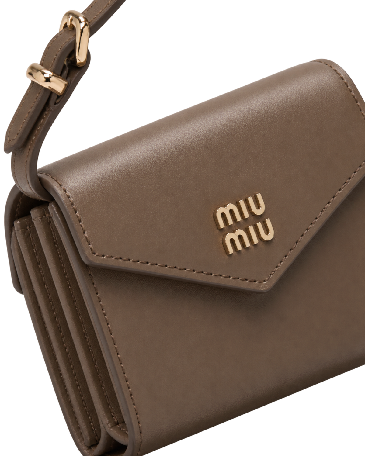 Leather shoulder wallet