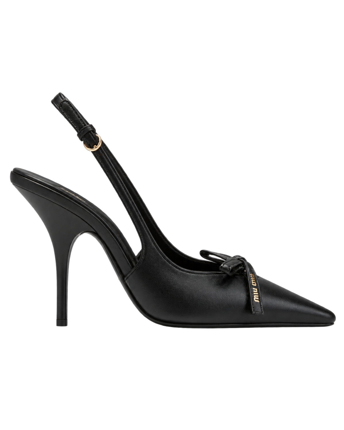 Leather slingback pumps