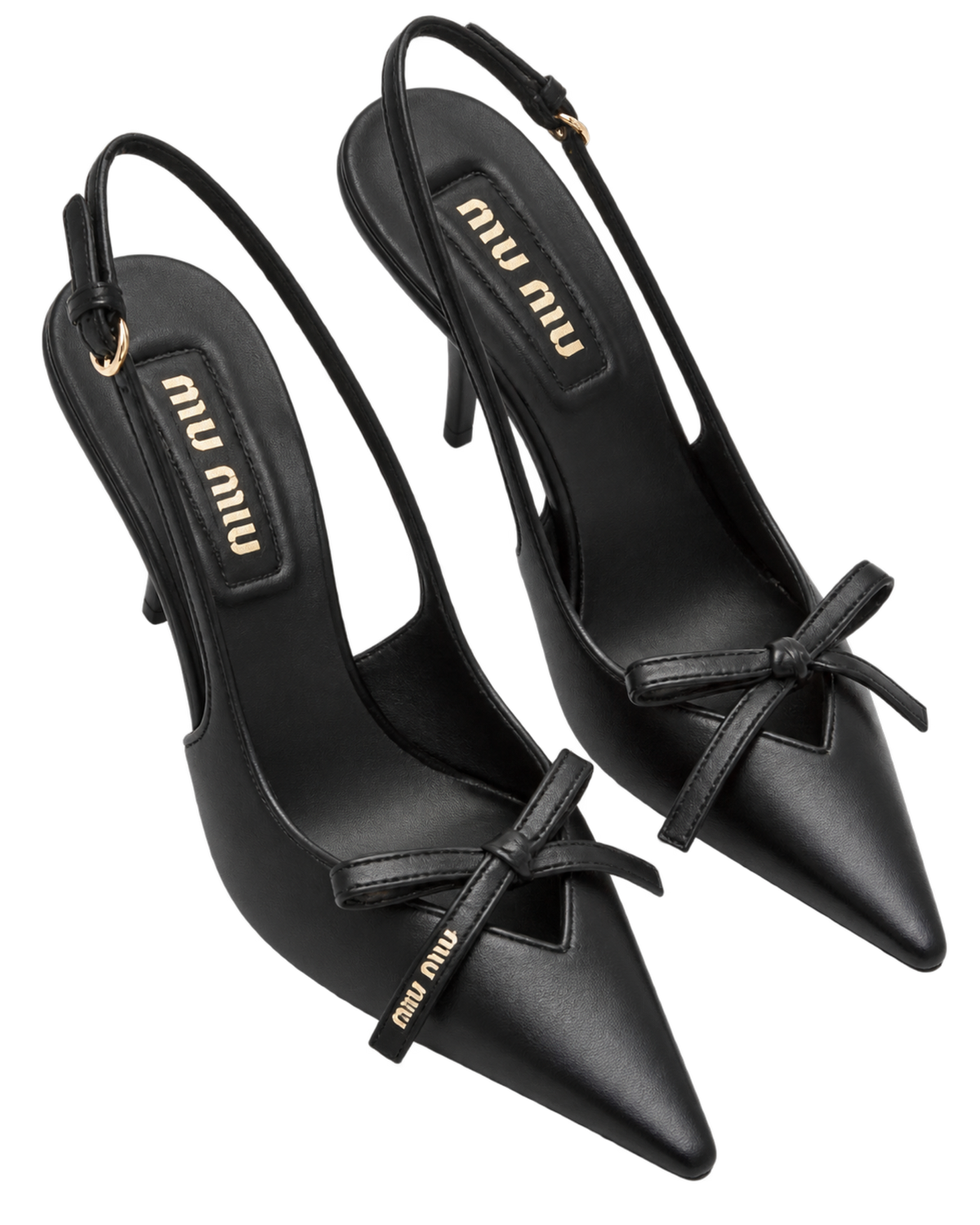 Leather slingback pumps