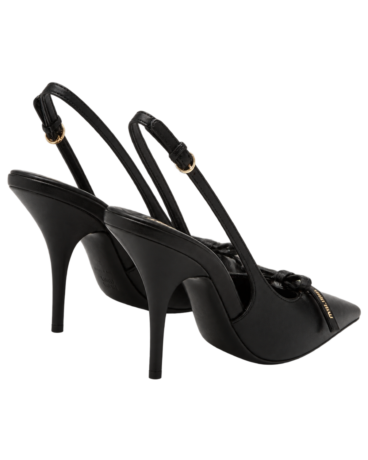 Leather slingback pumps