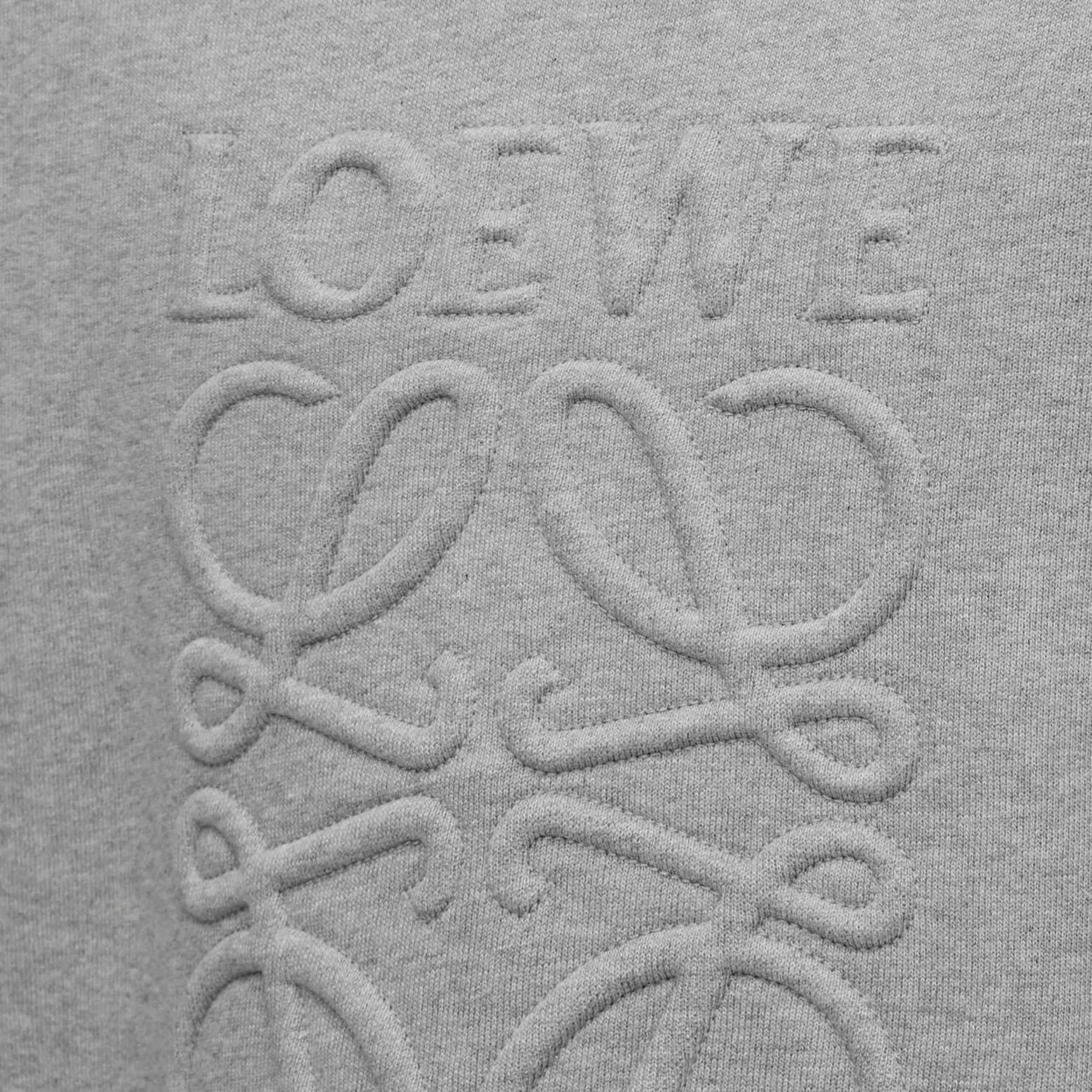 Loewe Anagram Tonal Logo Relaxed Fit Crewneck Sweatshirt in Grey Melange