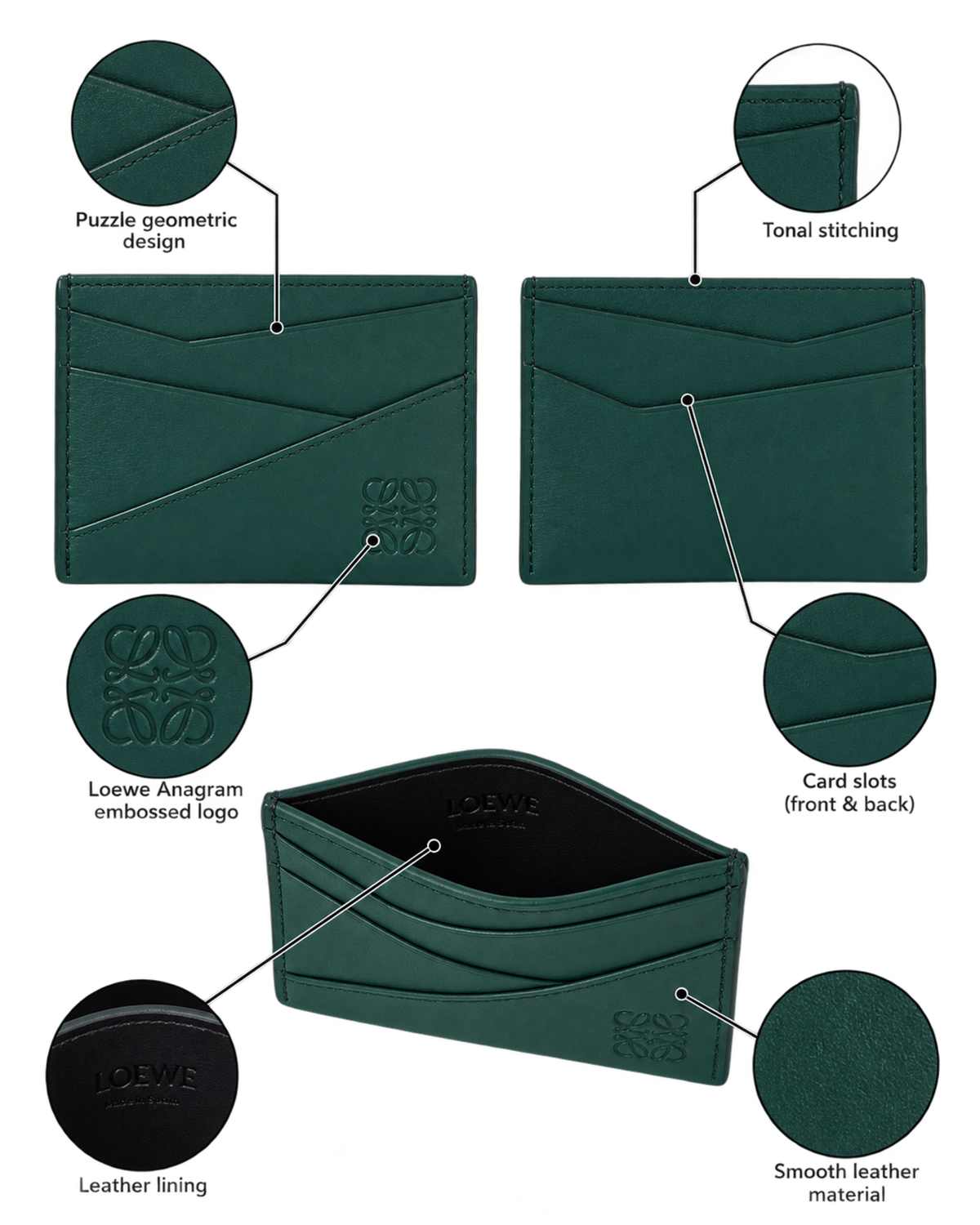 Loewe Puzzle leather card holder